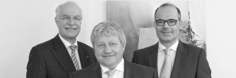 Die drei Fachanwälte für Arbeitsrecht in Osnabrück: Dr. Jost Berstermann, Dr. Manfred Kubillus und Rechtsanwalt Alfons Pleye